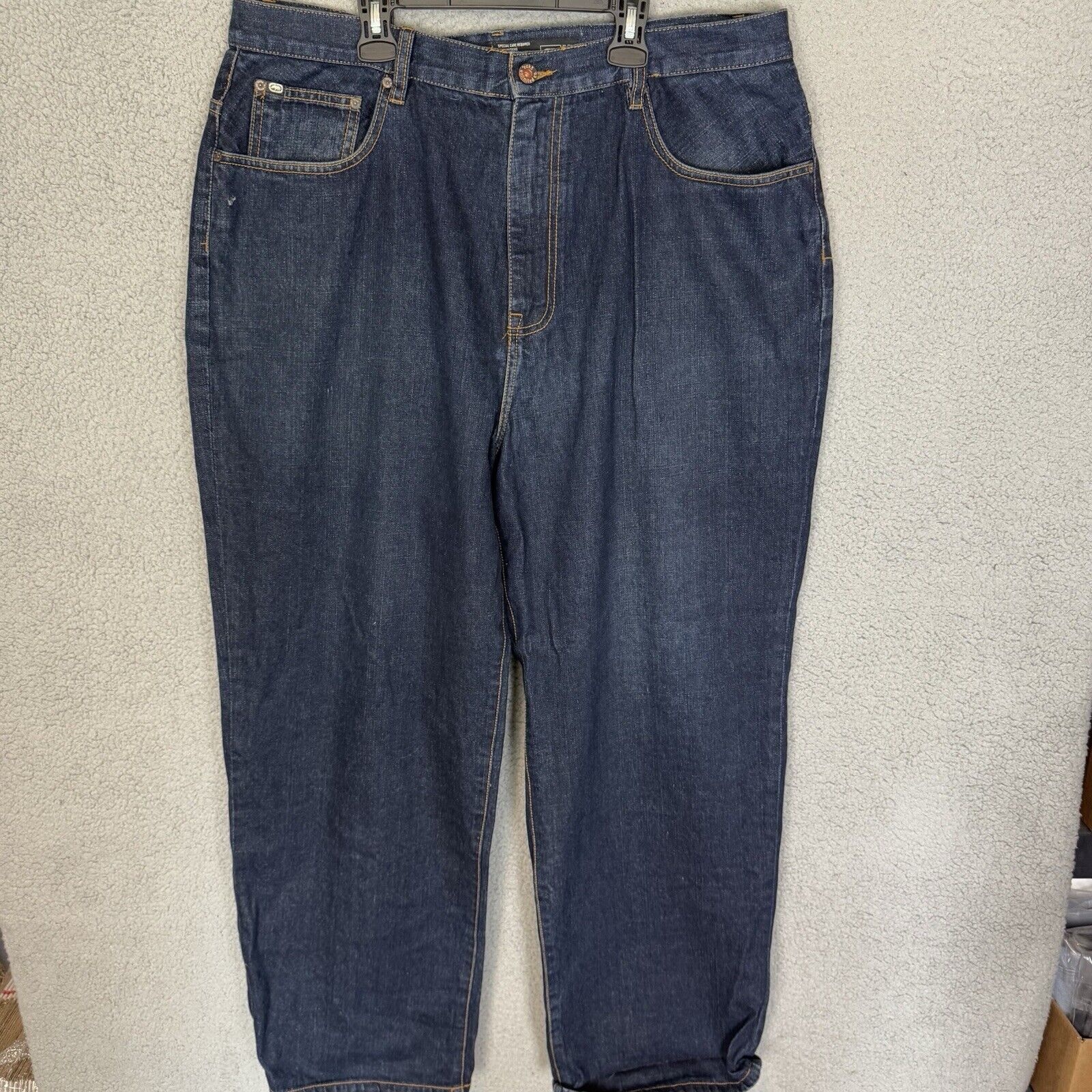 Ecko Unltd Jeans Mens 36x32 Blue Y2k Baggy 5 Pockets Denim Pants Streetwear